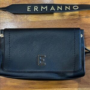 Black Leather Crossbody Bag